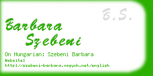 barbara szebeni business card